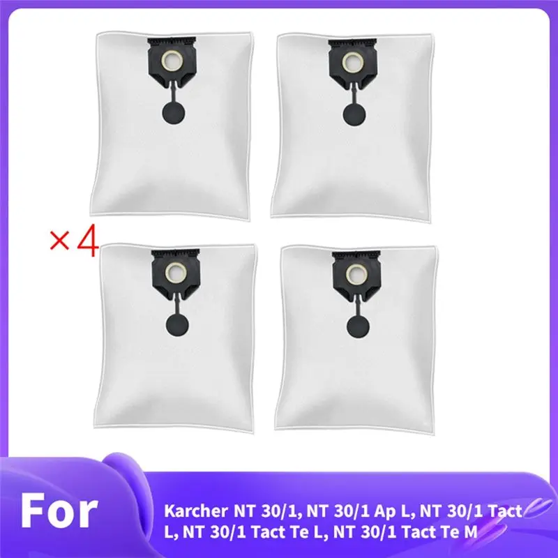 M02K-Para Aspirador Karcher NT 30/1, NT 30/1 Ap L, NT 30/1 Tact L, NT 30/1 Tact Te L, NT 30/1 Tact Te M, 4 Sacos 2.889-154.0