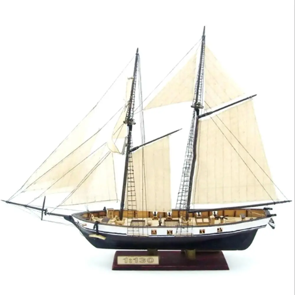 Maqueta de Barco de Madera a Escala 1:100, Velero Antiguo, Decoración para el Hogar, Juguete de Ensamblaje, Modelo Hecho a Mano, Barco de Vela de Madera