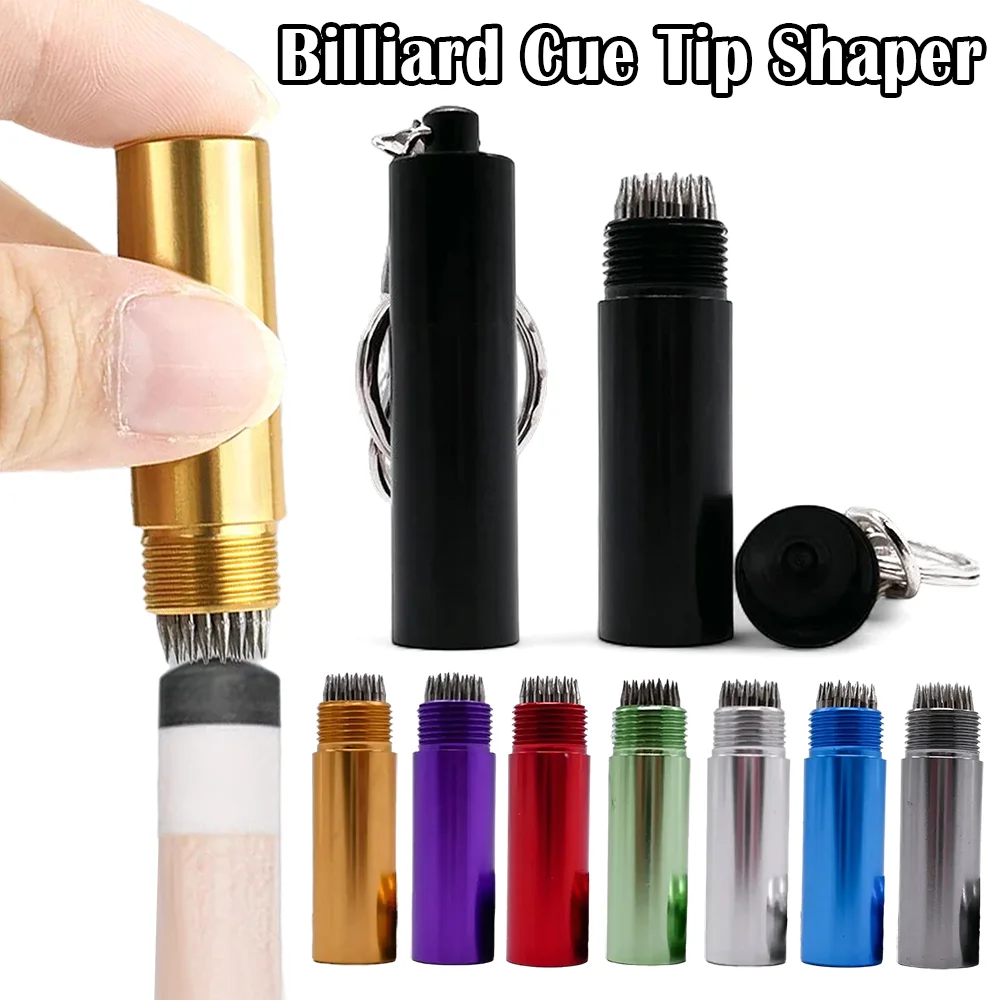 

Snooker Pools Cue Tip Repair Tool Keychain Scuffer Pick Pricker Shaper Pools Stainless Steel Billiard Cue Stick Accessories