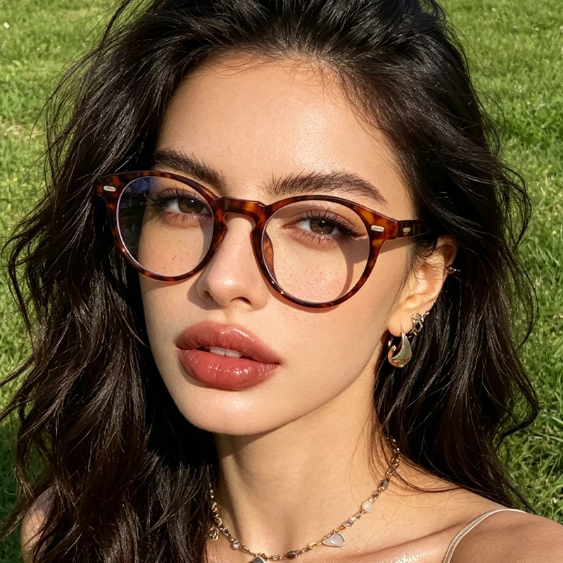 1pc literary style round glasses niche trend simple casual net celebrity the same style men and women wear daily