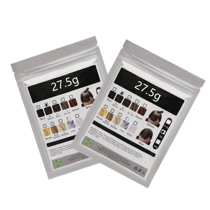 27.5g 헤어 섬유 케라틴 가발 리본 파우더 충전 가방 탈모 케어 제품 짙은 스프레이 헤어 빌딩 섬유 남성 및 여성, 리본파이버 케라틴 가발 탈모 케어 제품