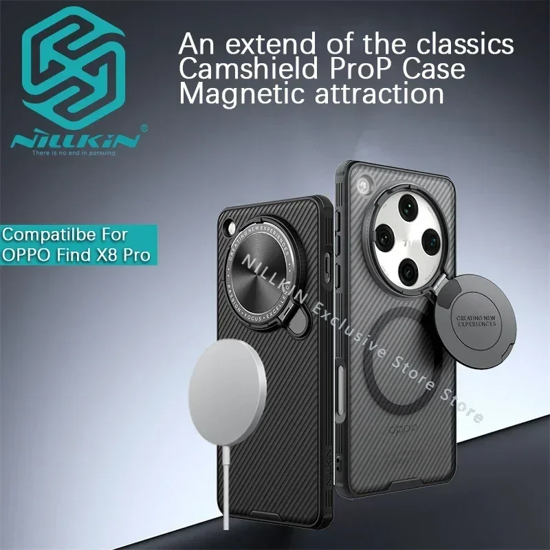 

Чехол Nillkin для OPPO Find X8 Pro, чехол CamShield Prop, магнитный чехол, противоударный чехол для телефона, держатель объектива, защитный чехол для Find X8 5G
