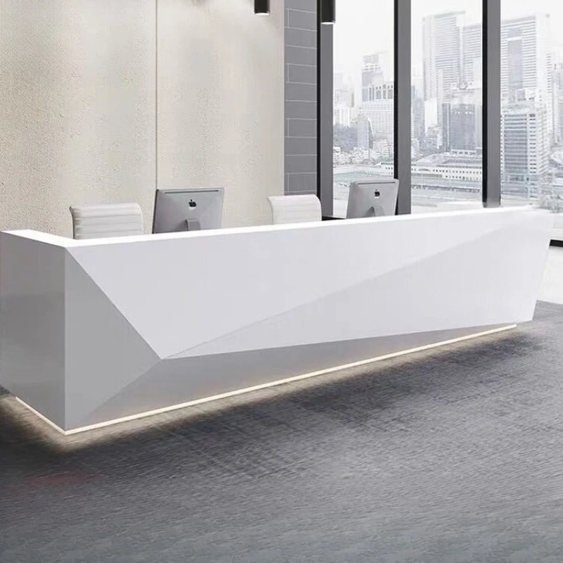 

Elegant Company Front Desk Adult Modern Commericial Service Adult Work Shop Stands Desk Beauty Salon Schreibtisch Furniture