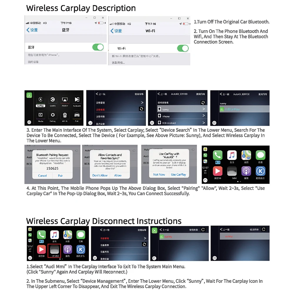 ZJCGO-Apple CarPlay sem fio, Caixa adaptadora de interface automática Android, Sistema BMW Série 7 F01 F02 G11 G12 CIC EVO NBT