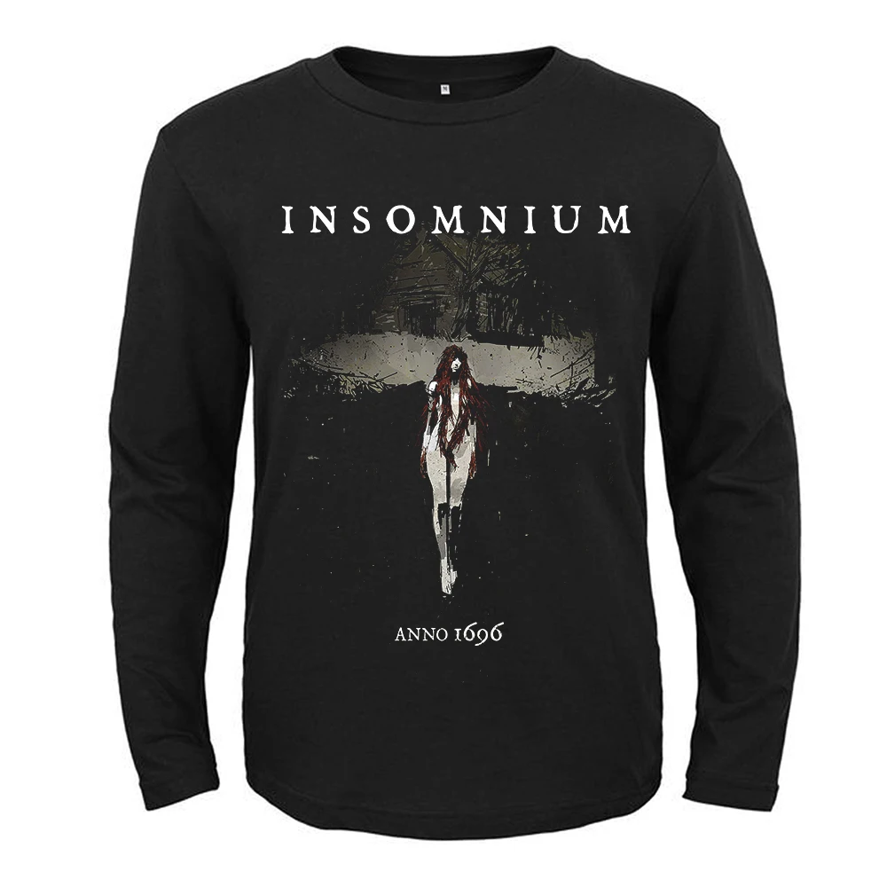 

Men's TShirt Long Sleeve Cotton T Shirt Insomnium Rock Tee Tops Harajuku Streetwear Hiphop Shirts