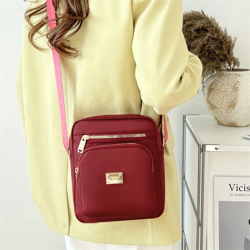 New Women Commuter Small Square Bag Stylish and Simple Shoulder Bag Oxford Cloth Practical Wear-resistant Crossbody Bag