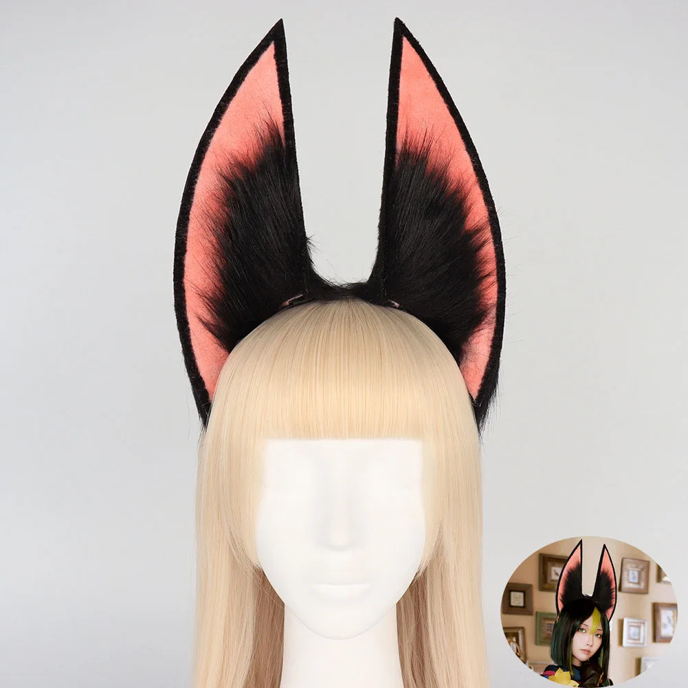 Personagens do jogo Orelhas de gato Cabelo Hoop para Meninas, Tighnari Cosplay Ear Headband, Lolita Headdress, Acessórios Cosplay, JK Halloween Props