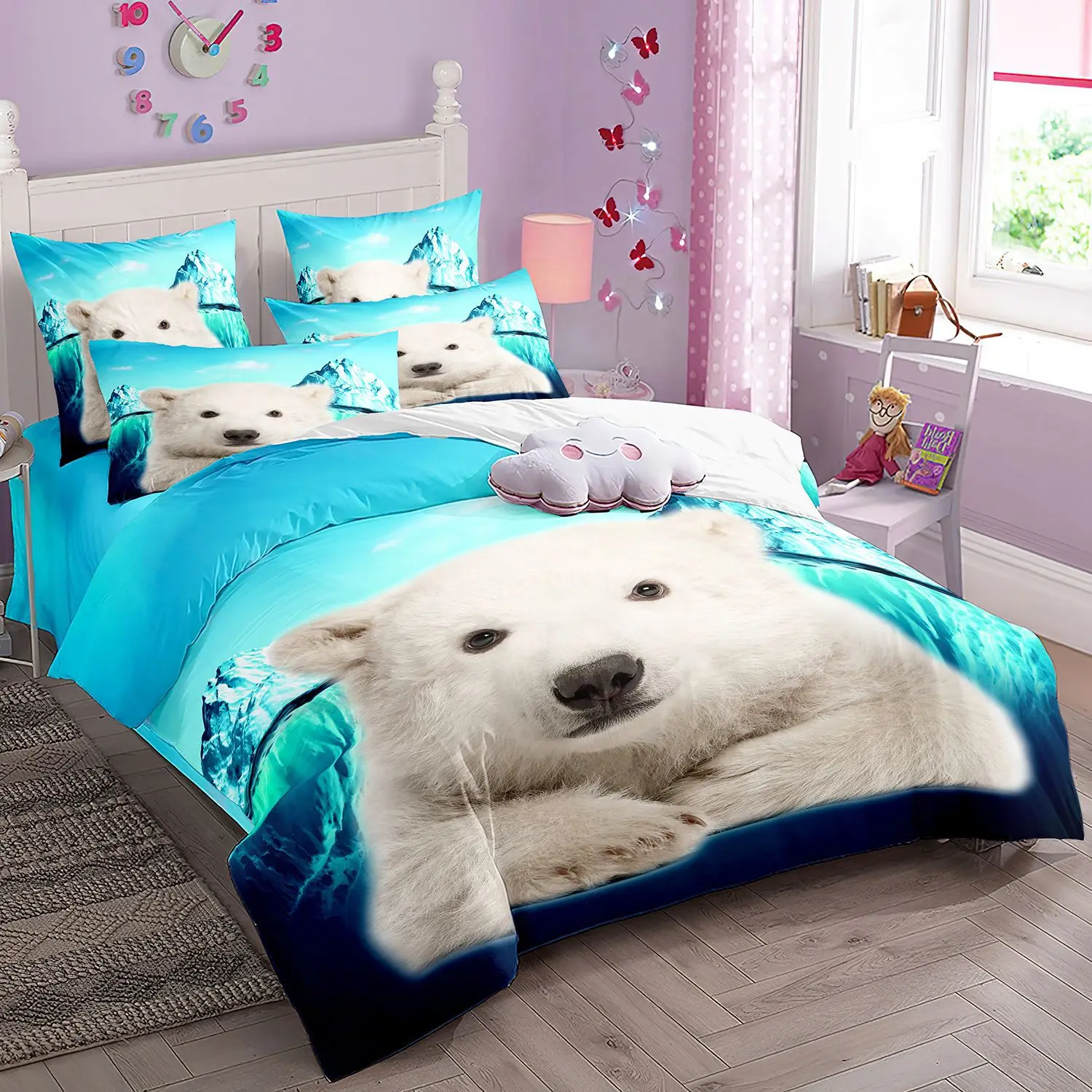 2/3pcs bedding set Digital Print Comfortable Duvet Cover for Home Bedroom Decoration, 1 Duvet Cover and 2pillowcase with Zippers