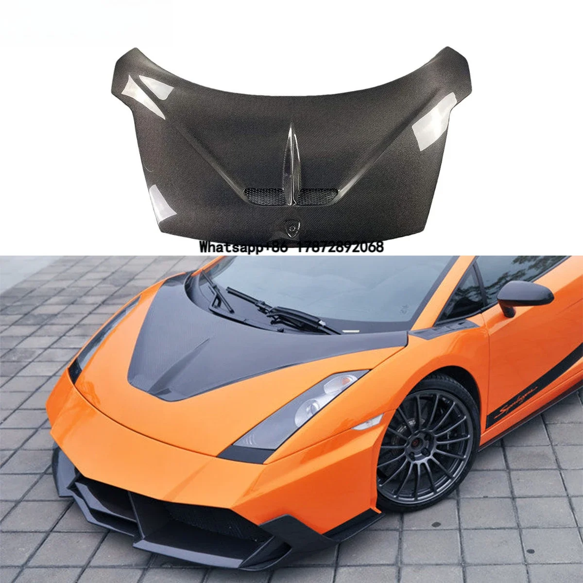 

Real Carbon Fiber Front Engine Hood Bonnet Auto Body Parts for Gallardo LP550 LP560 LP570