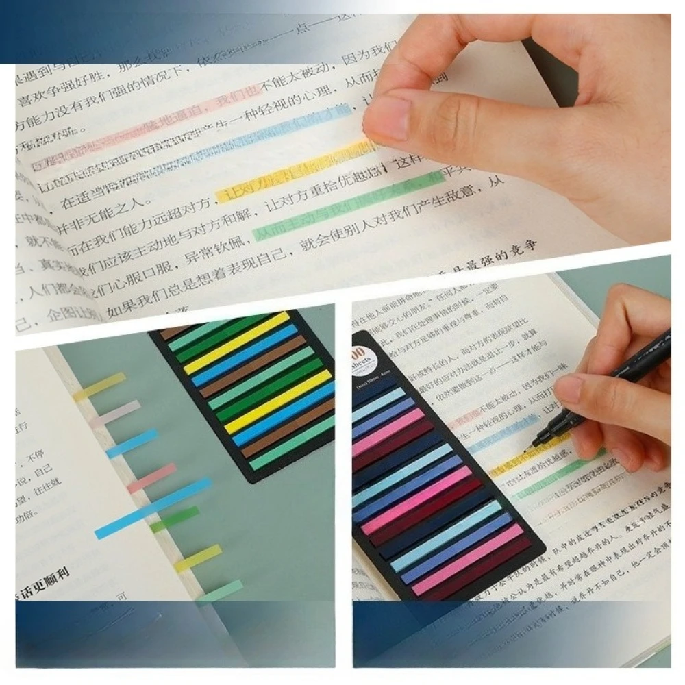 

300Pcs Creative Simple and Fashionable Convenience Stickers Do Not Cover Text Office and Learning Supplies Book Markings