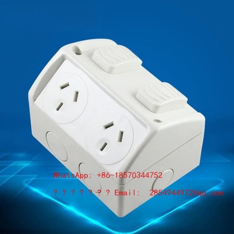 

Две накладные австралийские розетки с независимыми выключателями