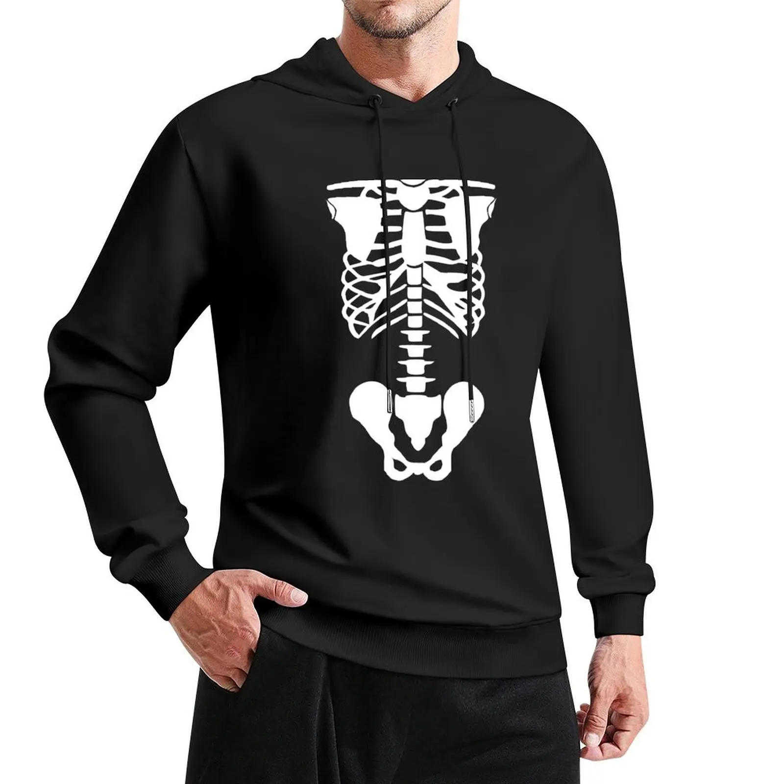 

Skeleton Torso White Pullover Hoodie graphic t shirts men hoodie graphic