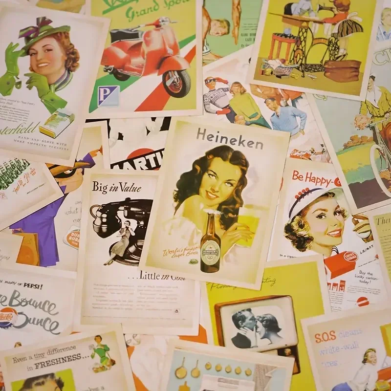 One Set Of 32pcs Vintage Posters And Postcards In A Collector's Edition. Can Be Mailed As Postcards Or Used As Greeting Cards