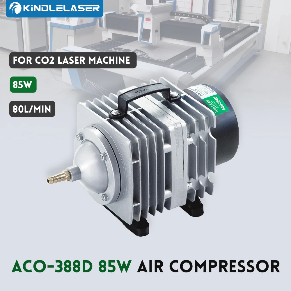 KINDLELASER 85W ACO-388D Air Compressor Electrical Magnetic Air Pump for CO2 Laser Engraving Cutting Machine
