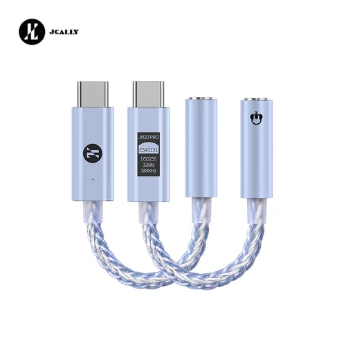 Imagen 2 del producto JCALLY JM20 JM20 MAX decodificador DAC CS43131 de alto rendimiento tipo C a adaptador amplificador de auriculares de 3,5mm para Android Windows MacOS