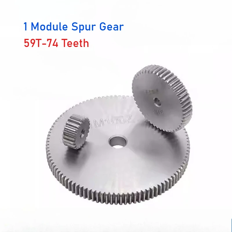 

1 Module Spur Gear 59/60/61/62/63/64/65/66/67~74 Teeth 45# Steel ​Pitch 3.14mm Cylindrical Gear Drive Gear