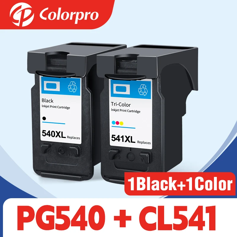 Colorpro PG540 CL541 PG-540 CL-541 For Canon 540XL 541XL Ink Cartridge pg 540 for Pixma MG4250 MG3250 MG3255 MG3550 MG4100 MG415