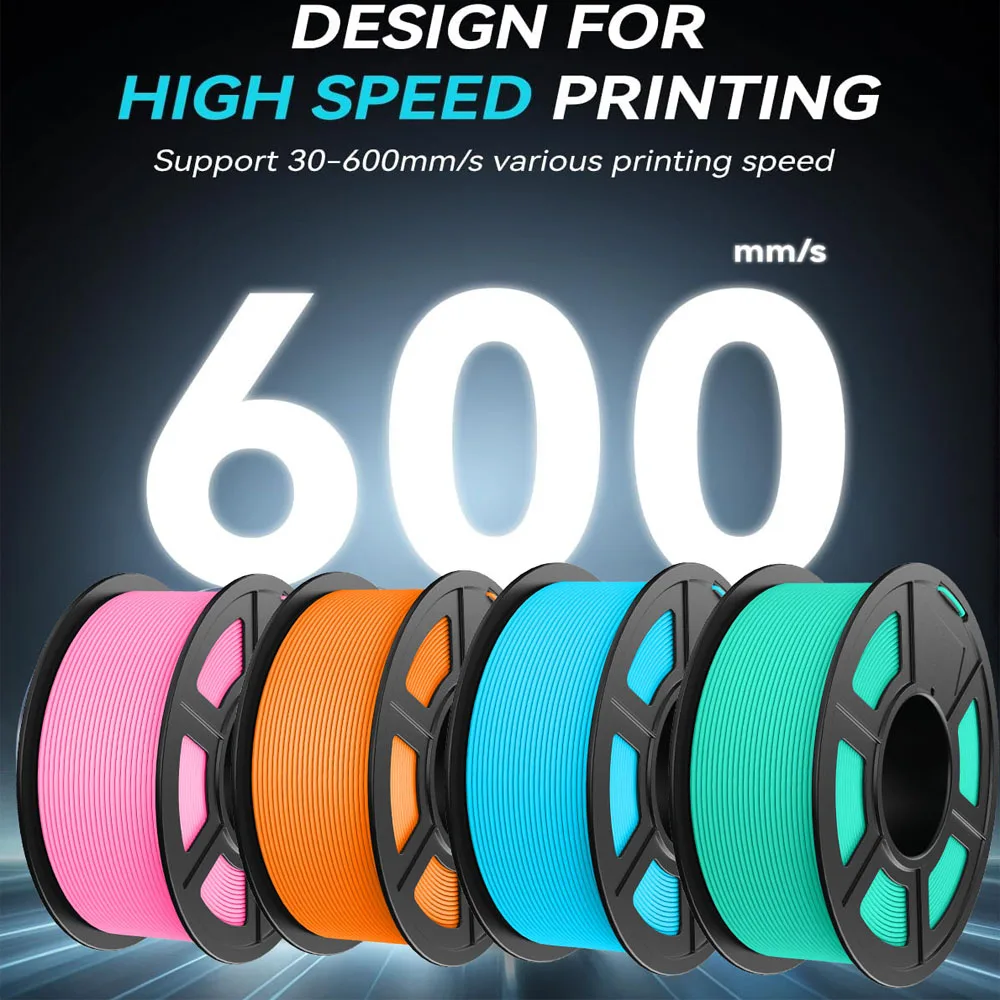 JAYO High Speed Matte PETG 3D Filament 1.75mm 30mm/s - 600mm/s Print Range High Flow Speedy PETG 3D Printer Filament for 3D