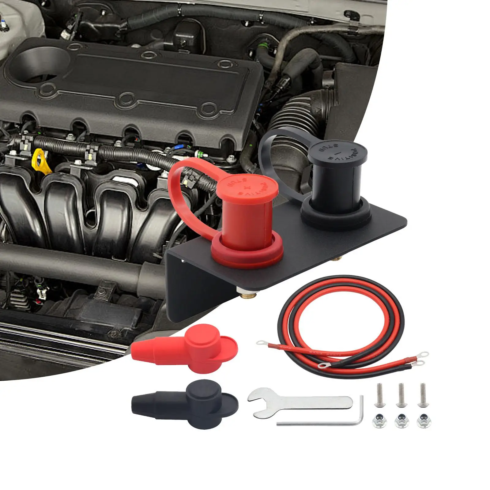 

Комплект дистанционных клемм аккумулятора с монтажным кронштейном, зарядное устройство с шпилькой 3/8 дюйма