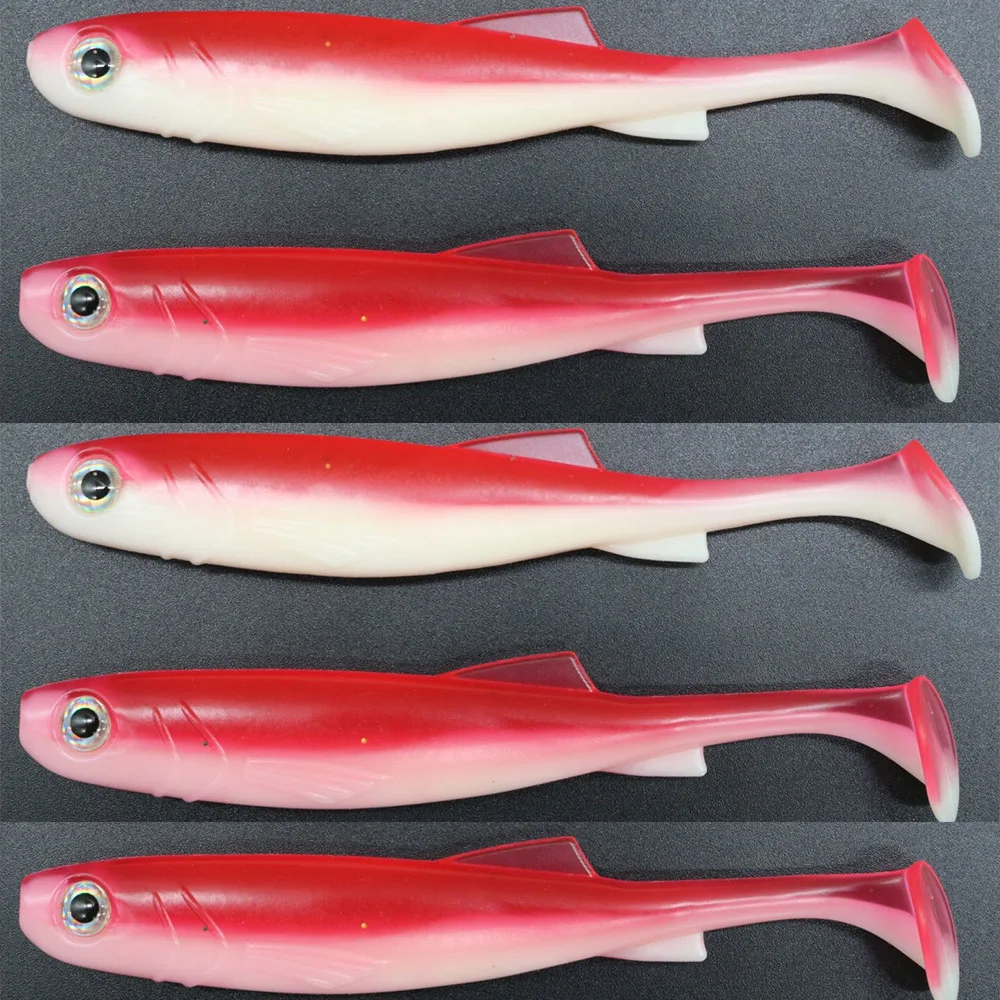 5pcs Soft Spark Shad Lures Silicone Softbait 7.5cm/10cm/12.5cm Saltwater Freshwater Fishing Worms Wobblers Artificial Bait Jigs