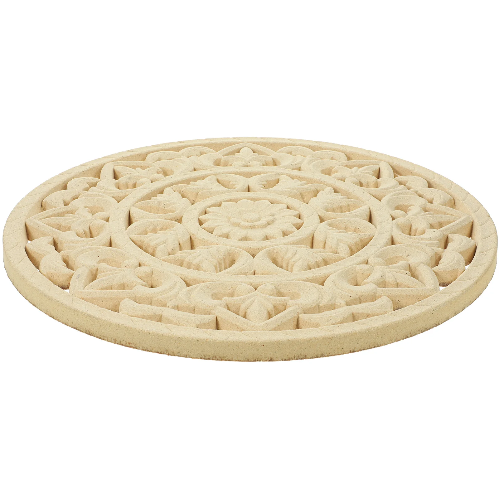 

Vintage Wood Carved Wall Plaque Floral Wooden Wall Art Unfinished Appliques For Doors Furniture Cabinets Mirrors Windows Decor