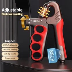 5-100kg Grip Strength Adjustable Gym Wrist Expander Hand Strengthener Muscle Hand Strength Exercise Fitness