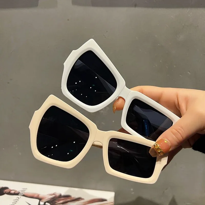 Eyebrow Sunglasses Women Men polygon Vintage Brand Designer Square Sun Glasses For Women Shades Female Eyewear Unisex Glasses