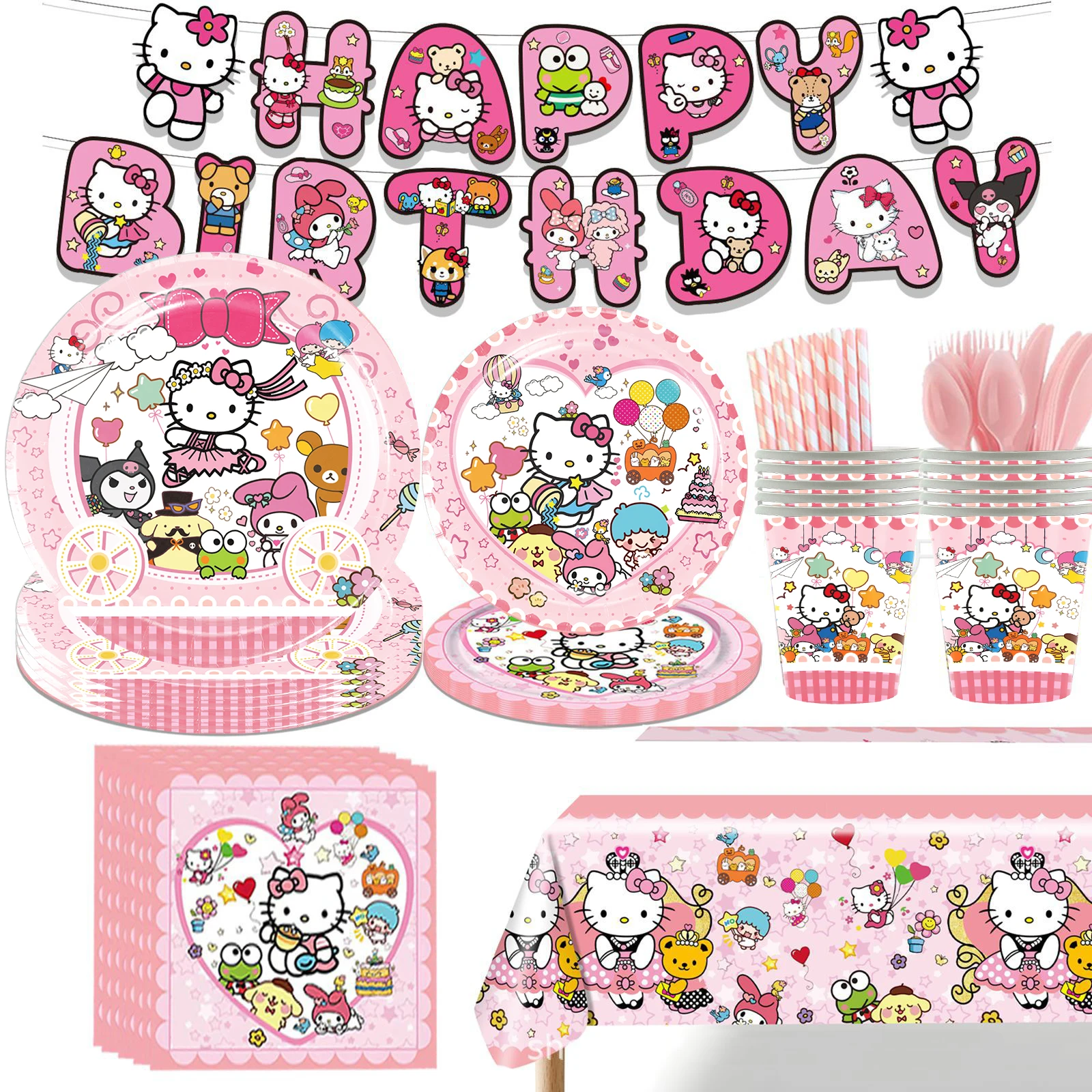 

Birthday Party Decorations Sanrioo Hello Kitty Theme Party Decor Celebration Decor Birthday Gift Party Decor Supplies Tableware