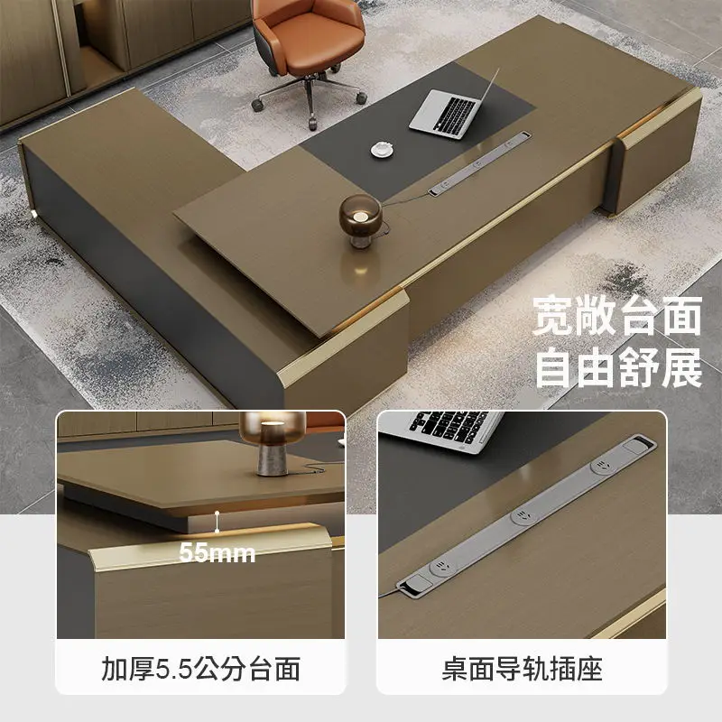 

Индивидуальный стол, стол для босса и стул, президентский стол, простой общий стул для комнаты менеджера, большой письменный стол, офисная мебель