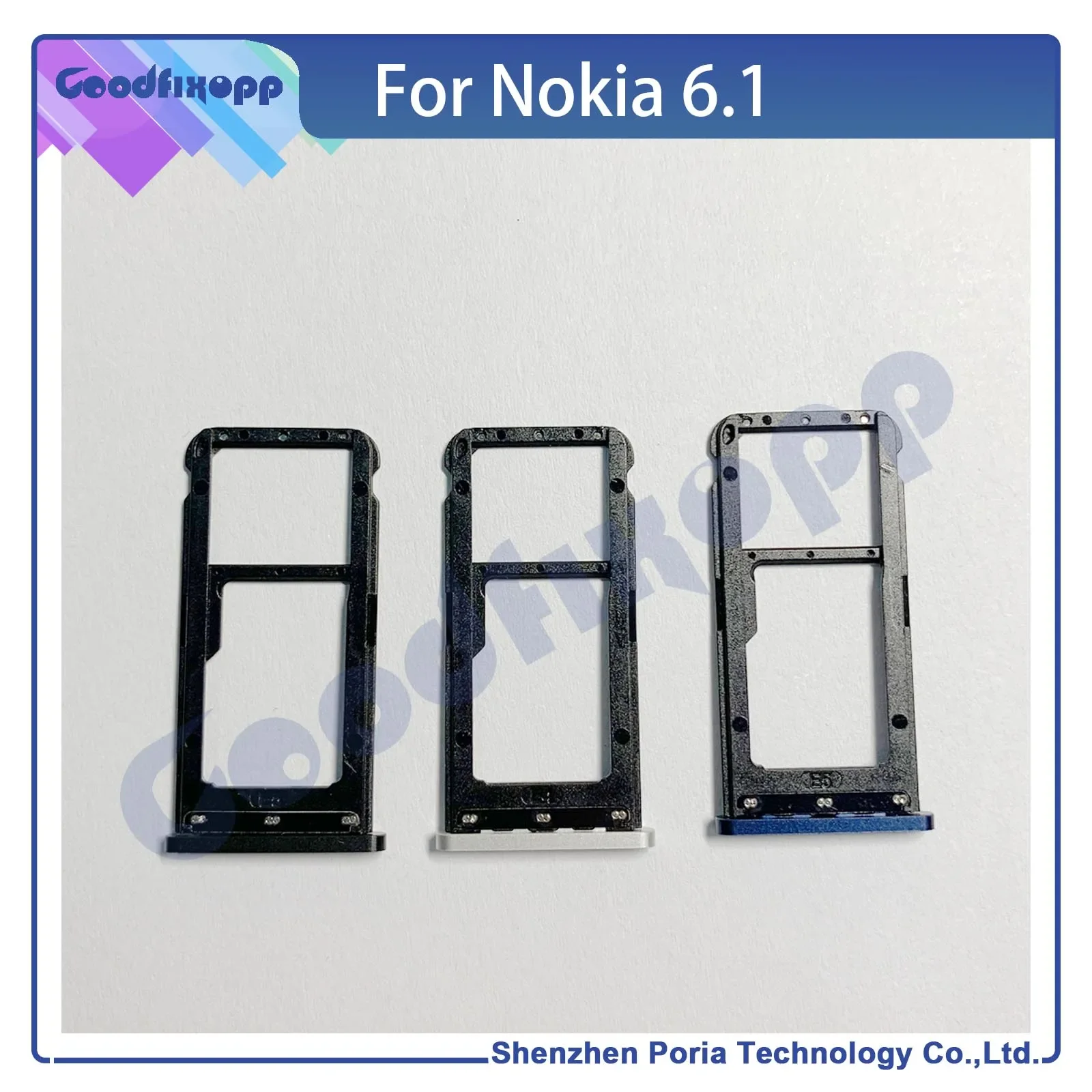 For Nokia 6.1 SIM Card And Adaptors Take The Chip Tray Support Cassette-Replacing Housing Repair Parts SD Card Slot