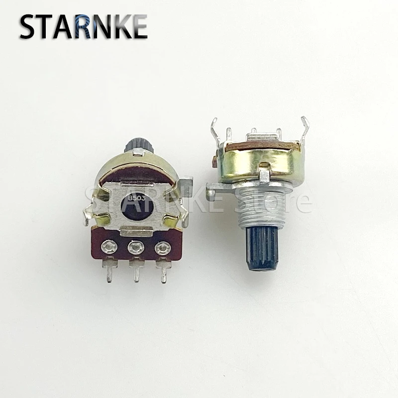 2PCS R161 Type 3-pin Single Potentiometer B50K Computer Speaker Amplifier Audio Volume High And Low Bass Control