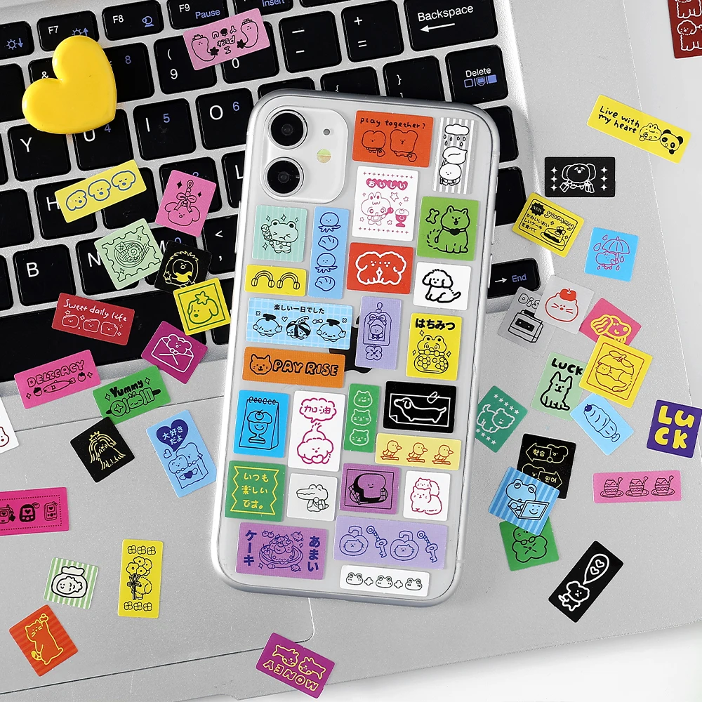 50pcs Lucky Tags Kawaii Ins Mini Stickers Material Pack Talent Decoration DIY Diary Album Scrapbook Cute Stationery Stickers image 6