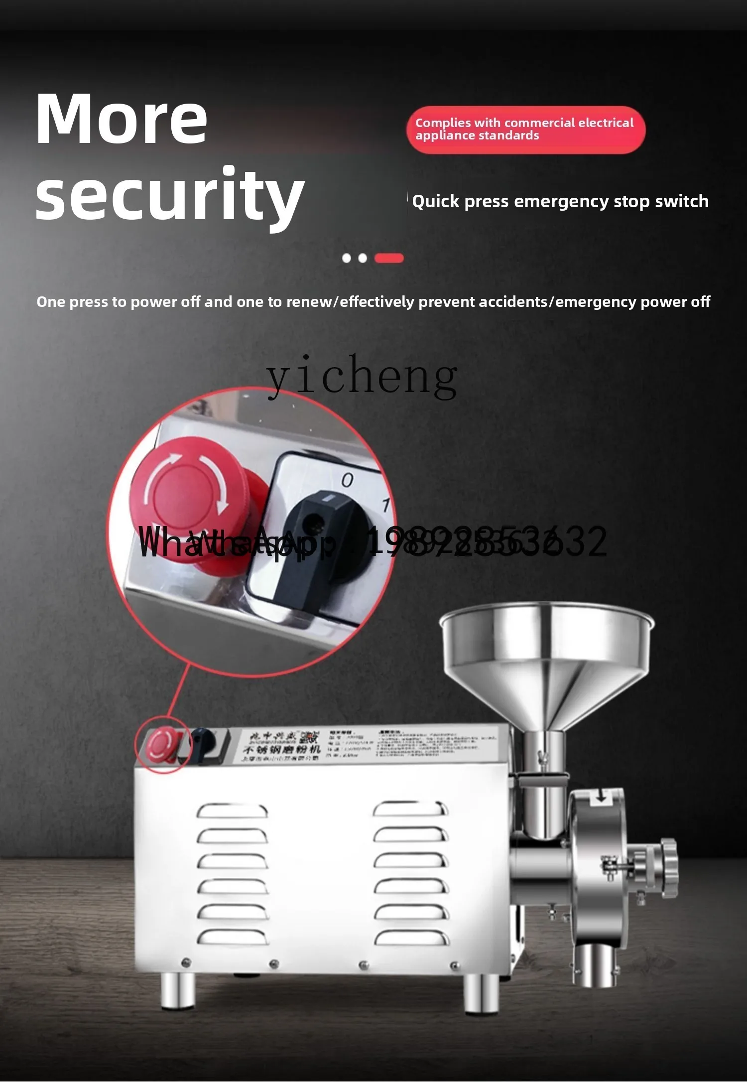 ABB Moinho de grãos inteiros comercial grande pulverizador moedor ultrafino superfície de moagem a seco pequeno moinho de milho