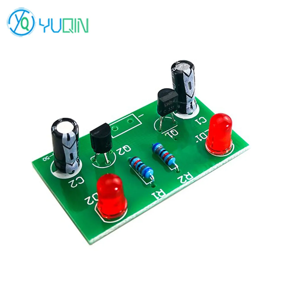 Simple Flash Circuit Multi Harmonic Oscillation DIY Welding Kit Electronic Teaching and Training Assembly Parts
