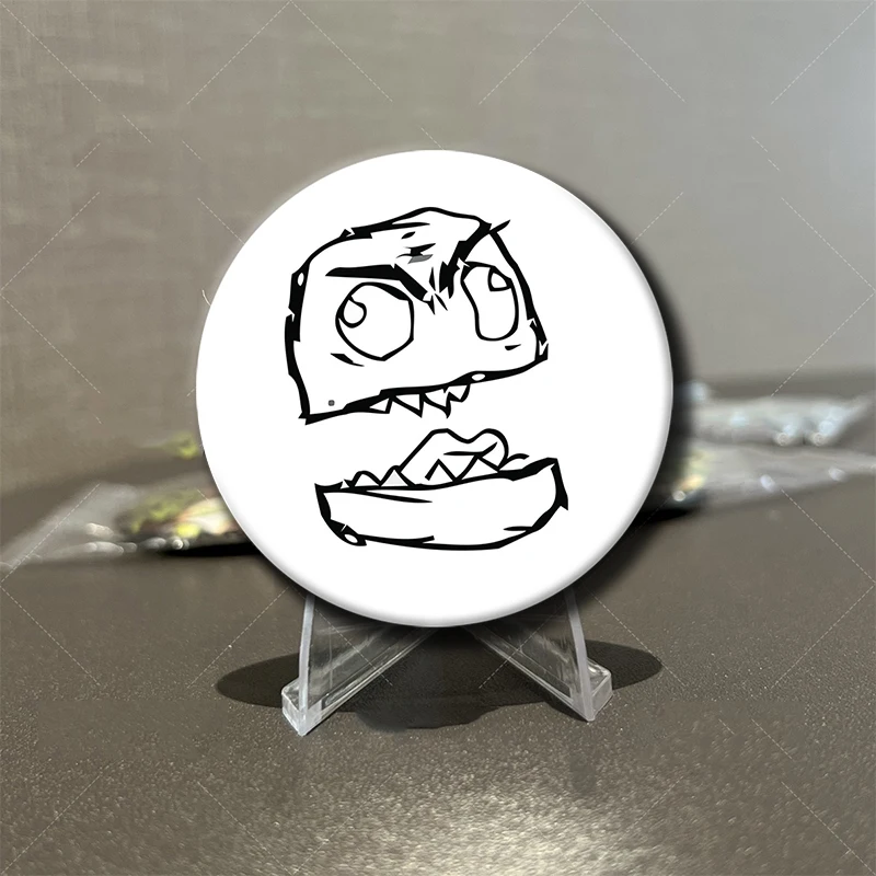 New Funny TrollFace Brooch for Accessories Bag NoMeGusta Rage Face ForeverAlone Brooches Pin Cosplay