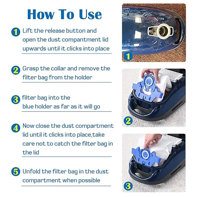 เหมาะสำหรับอะไหล่เครื่องดูดฝุ่น Miele GN ถุงเก็บฝุ่นถุงเก็บฝุ่นแบบนอนวูฟเวนชิ้นส่วนไส้กรองเครื่องดูดฝุ่น