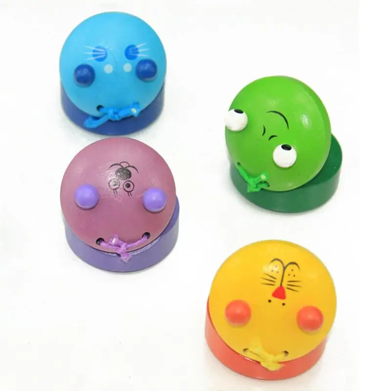 Castanets For Kids Cute Wooden Animal Shape Finger Castanets Multifunctional Portable Educational Musical Toys Percussion