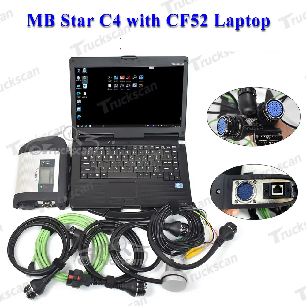 

Ноутбук CF52 + полный комплект MB Star C4 SD диагностический инструмент для Benz подключение беспроводной и мультиплексор Doip инструмент для диагностики автомобиля грузовика