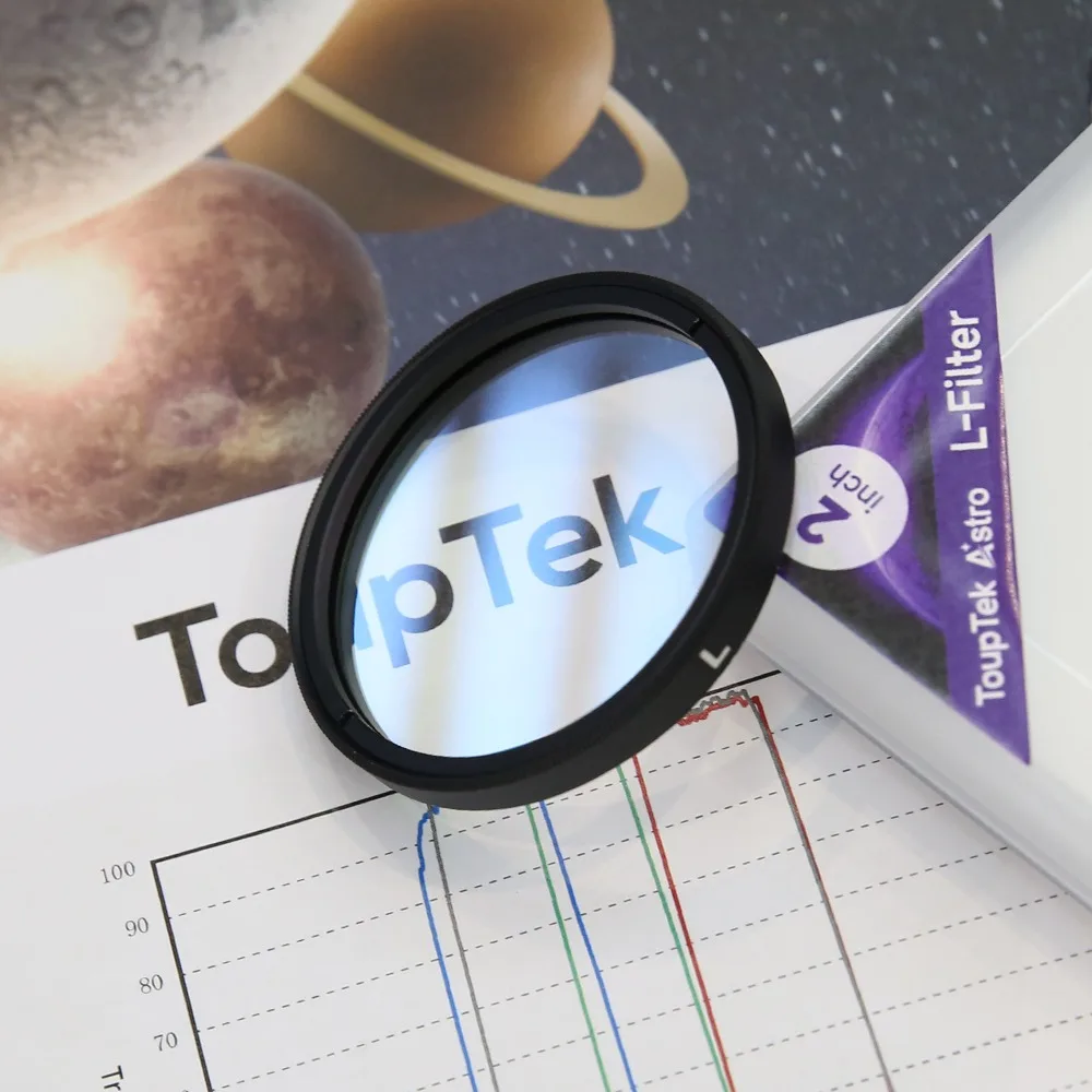 مجموعة مرشحات التصوير الفلكي للفضاء من ToupTek، سلسلة LRGB مقاس 2 بوصة، تصوير فلكي، غير مثبتة
