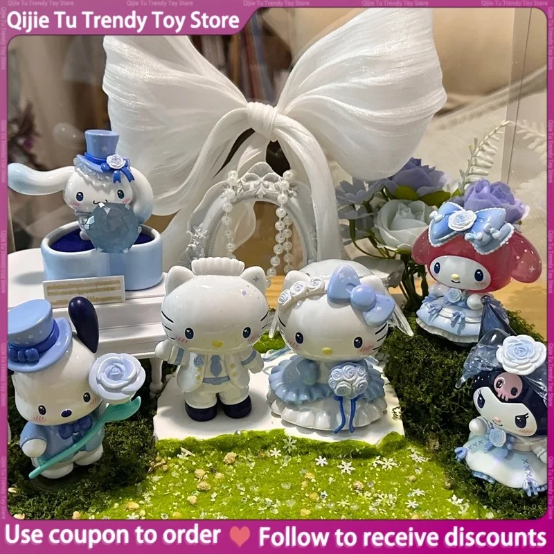 

Kuromi Hello-Kitty романтическая свадебная серия слепая коробка модная игрушка свадебное платье на день Святого Валентина фигурка милый подарок для девочек