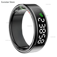 2025 Smart Ring with Display Screen and Touch, Wireless Charging, Health Manager, 5 ATM Waterproof For Men Women