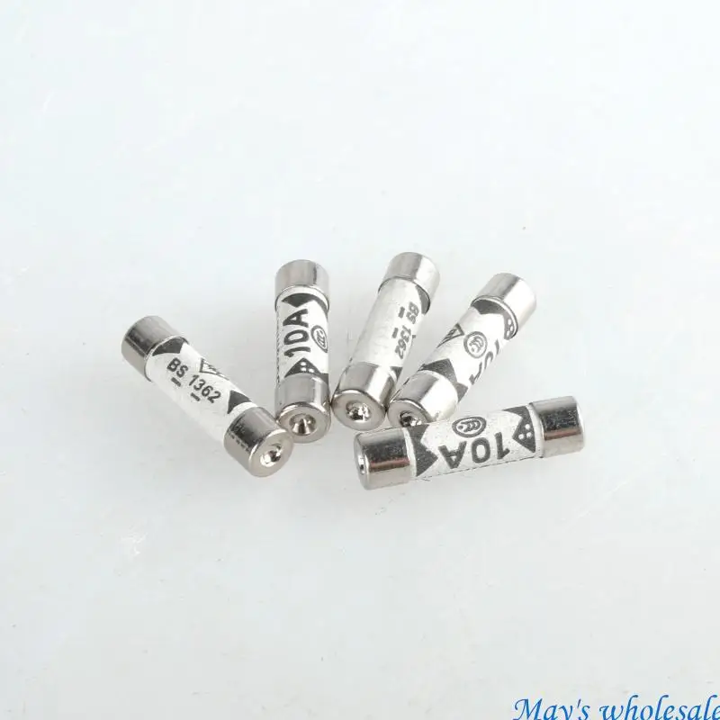 Pack Of 30 Small 10A Fuses High Sensitivity Fuses Temperature Resistant Fuses set for UK Plugs & Extension Leads 448A