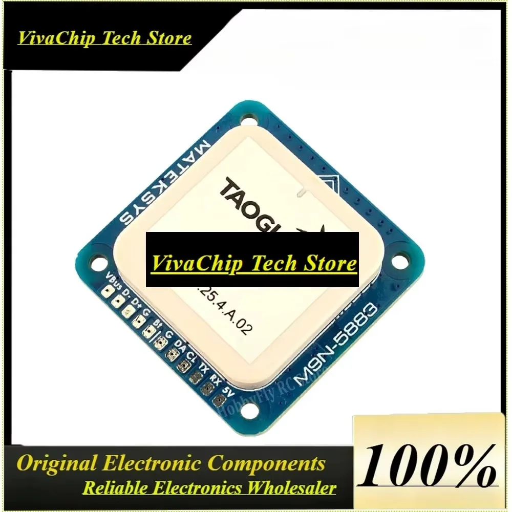 VivaSMATEKSYS M9N-5883 GPS With Compass, 25Hz NEO-M9N Multi-GNSS -167dBm Sensitivity For FPV Racing & Long Range Drone