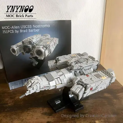 751PCS MOC Icons Series Spaceship the USCSS Nostromo Building Blocks Set Alien‘s Starship DIY Assembly Bricks Model Toys Gifts