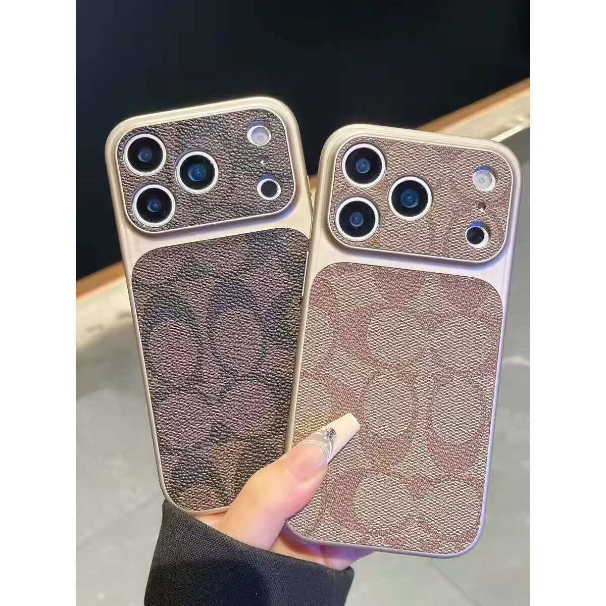 Funda de Cuero de Lujo para iPhone 17 Pro Max, Diseño Único para Parejas, Protección Completa Anticaídas, Estilo Coreano