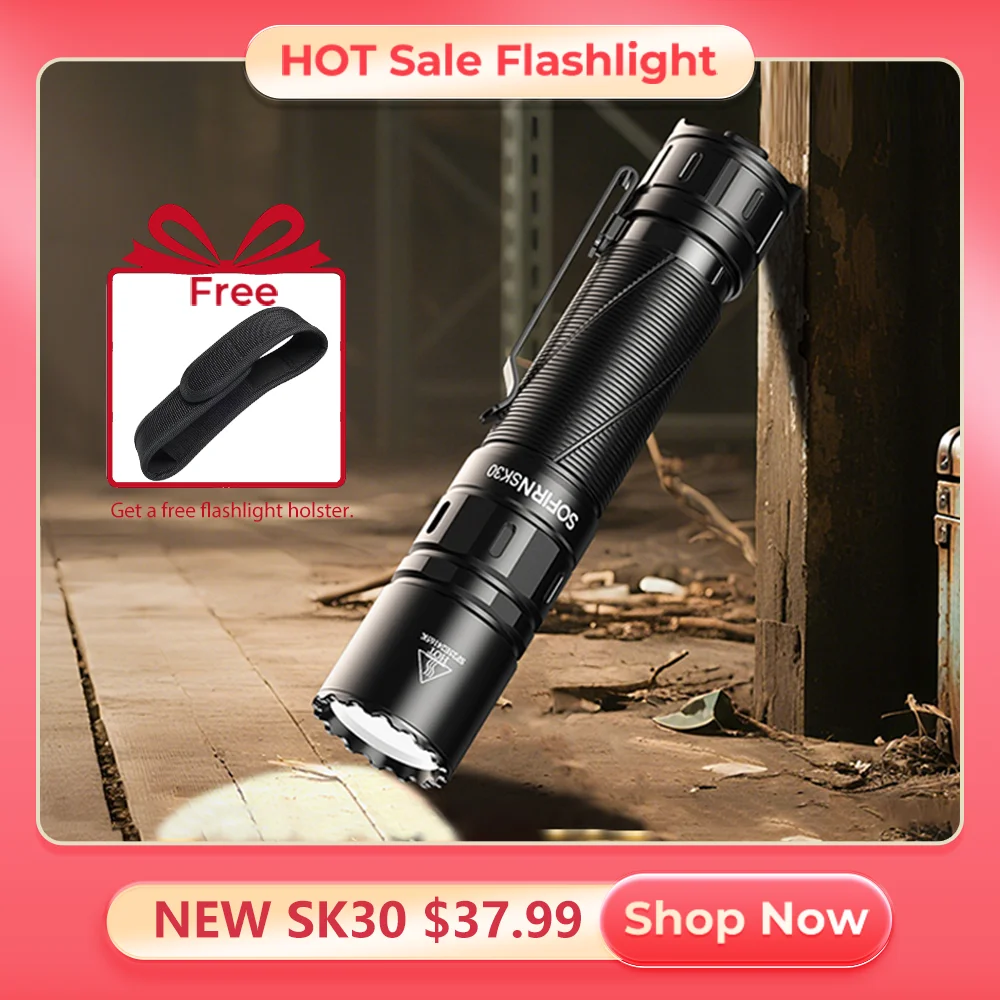 new-sofirn-sk30-2800lm-tactical-flashlight-sft70-led-light-6500k-21700-usb-c-rechargeable-torch-double-switch