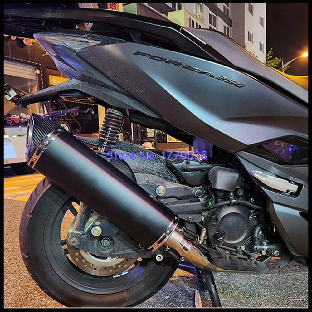 لهوندا ADV350 2022-2024 Forza350 NSS350 2021-2024 دراجة نارية العادم نظام كامل رأس المنوع الخمار DB القاتل الكربون تلميح