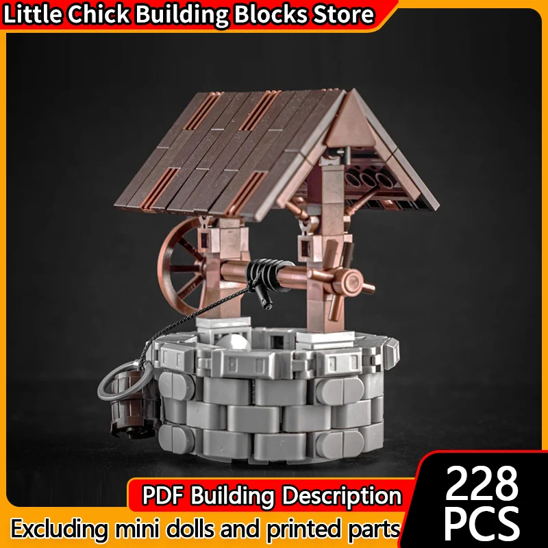 

Medieval Castle Model MOC Building Bricks Village Water Well Modular Technology Children Holiday Gifts Assemble Toys Suit