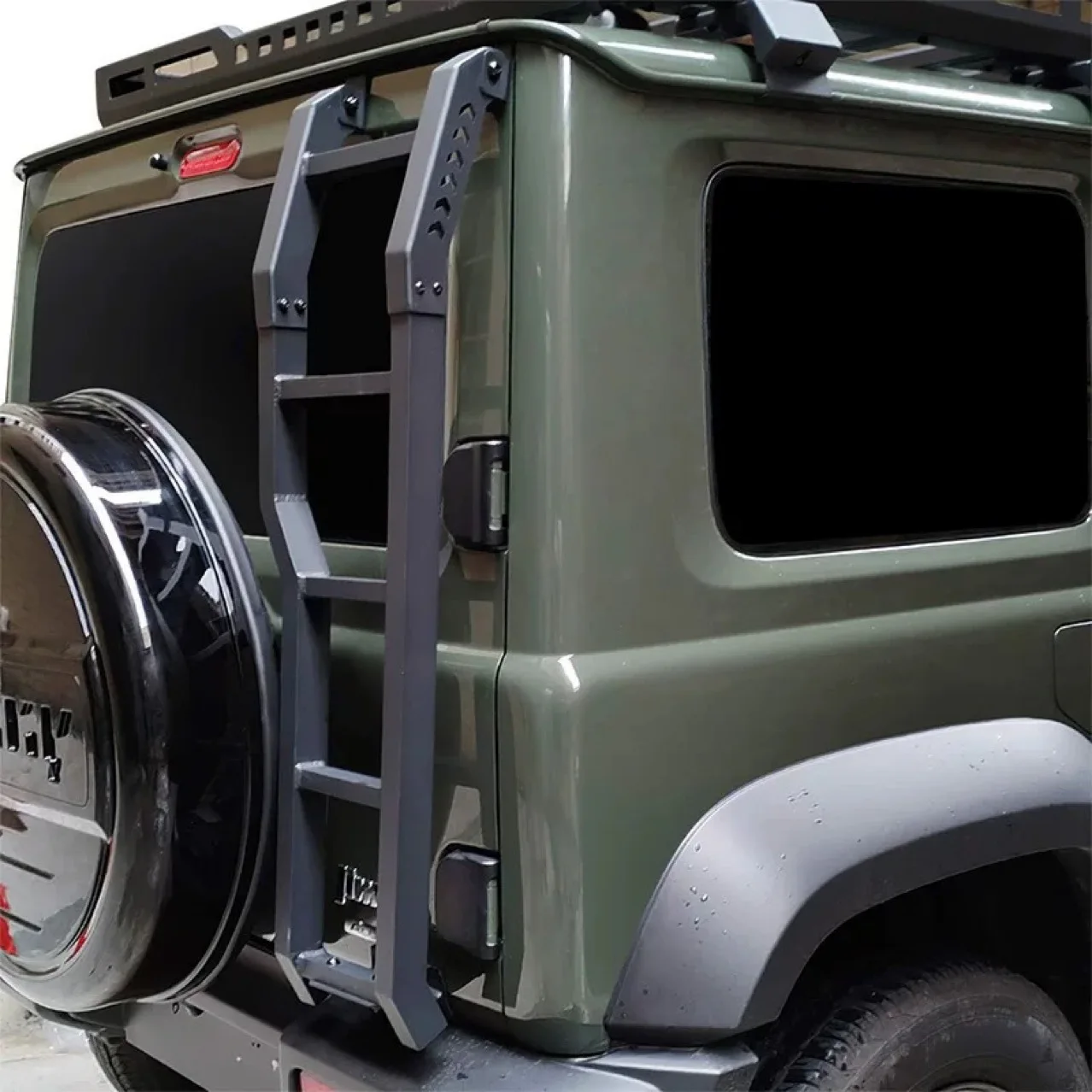 Aluminum Tailgate Rear Door Ladder for 2019‑2025 JIMNY JB64 JB74, Off‑Road Mod Parts