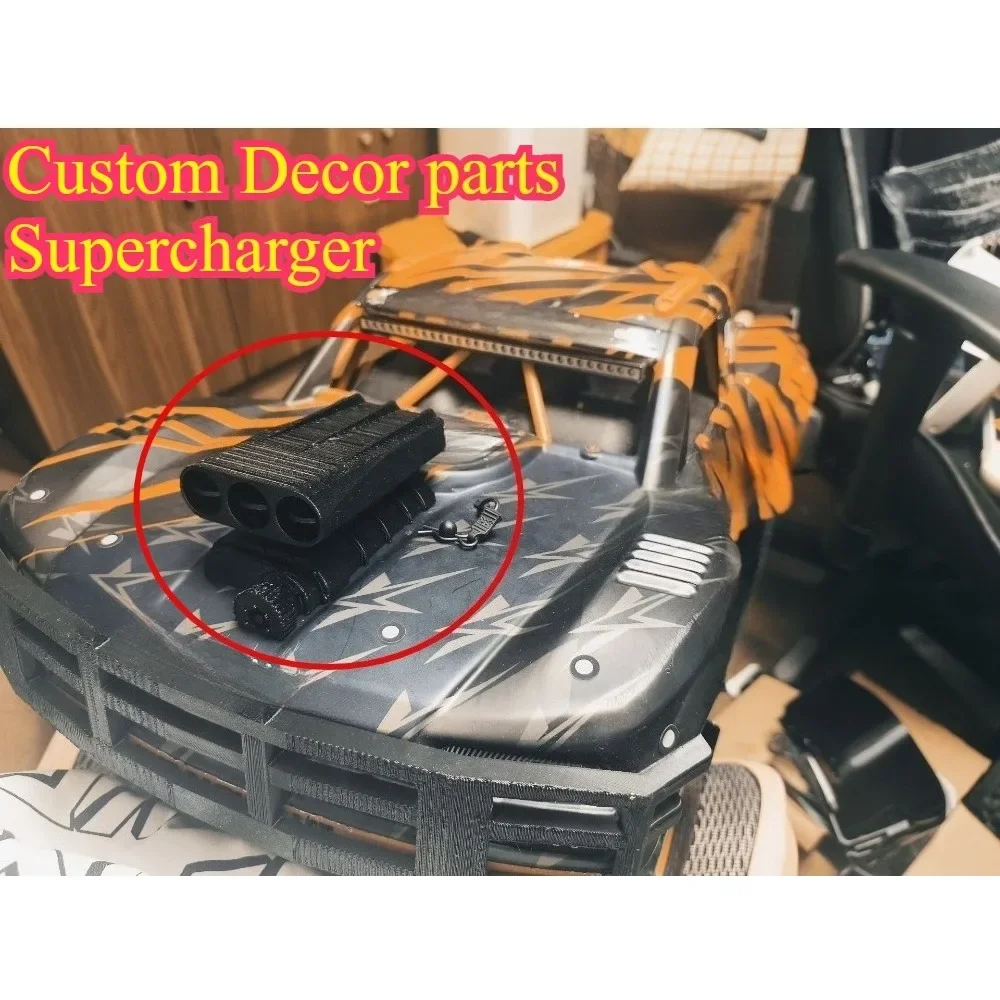 RC Car TPU Soft Supercharger Decor Parts With Screw Drilling Template custom size Accessories For 1/7 Arrma Mojave EXB